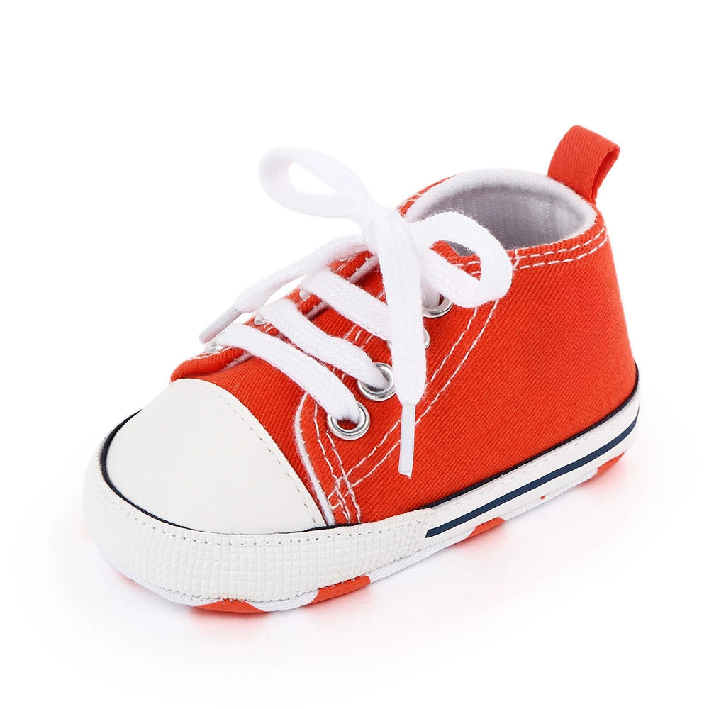 Chic Star-Print Baby Shoes – Stylish & Non-Slip for Early Walkers
