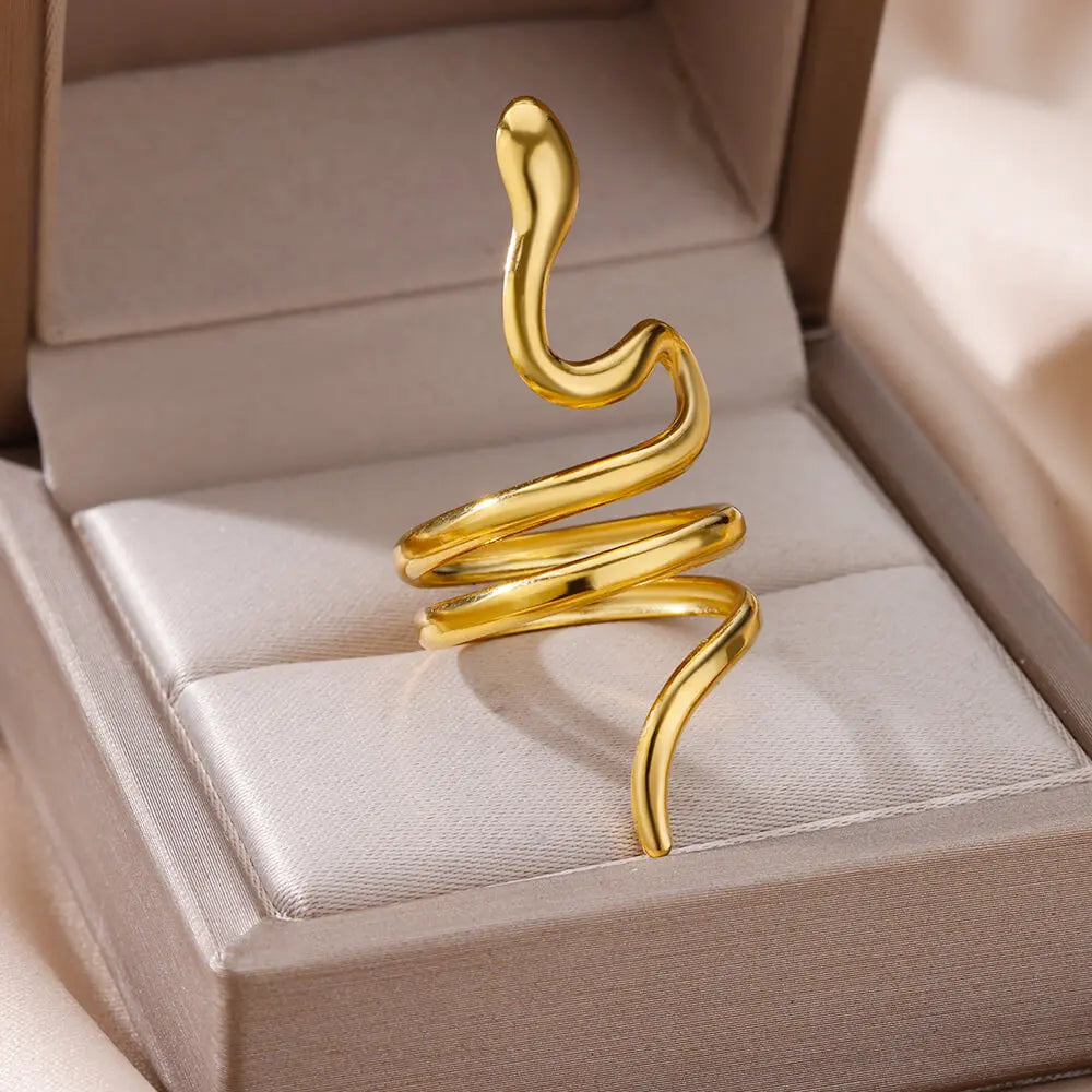 Cinderella Luxury Rings Collection - 316L Stainless Steel Gold Rings for Women