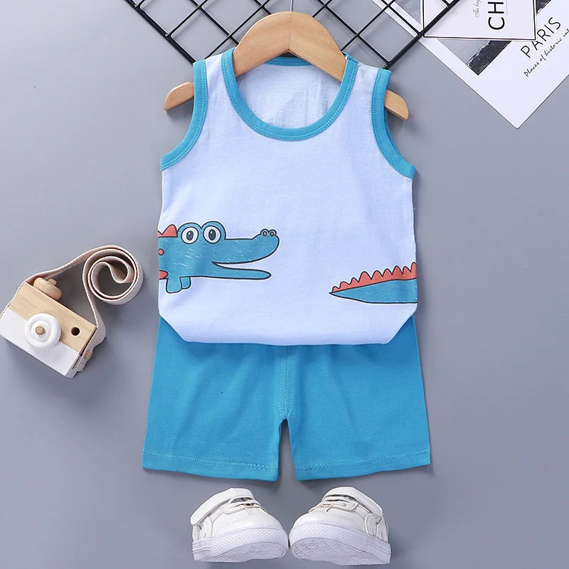 For Your Little Stars: Two-Piece Pure Cotton Summer Set, The Perfect Blend of Luxury and Comfort