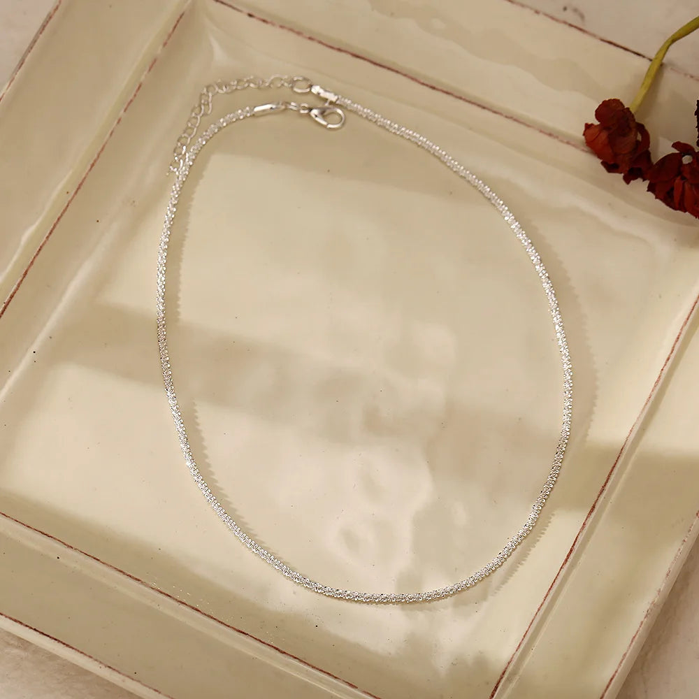 Silver Sparkling Necklace – A Trendy, Elegant Accessory to Shine in Every Occasion