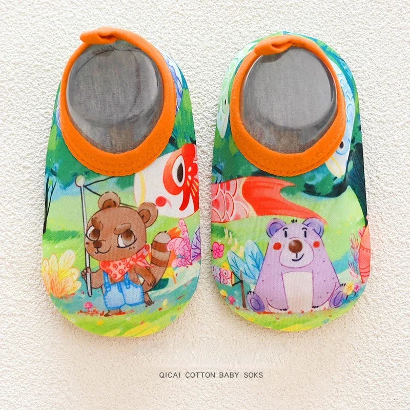 Colorful Cartoon Baby Water Shoes – Non-Slip Beach & Swim Sneakers for Fun and Safety