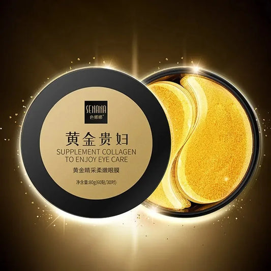 60pcs Golden Collagen Eye Masks – Luxurious Hydration & Deep Renewal for the Eye Area