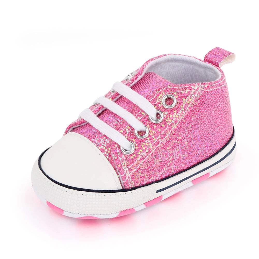 Chic Star-Print Baby Shoes – Stylish & Non-Slip for Early Walkers