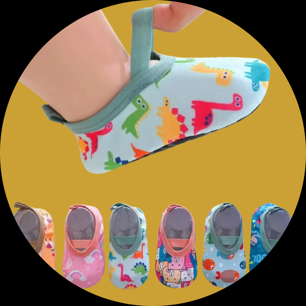 Colorful Cartoon Baby Water Shoes – Non-Slip Beach & Swim Sneakers for Fun and Safety